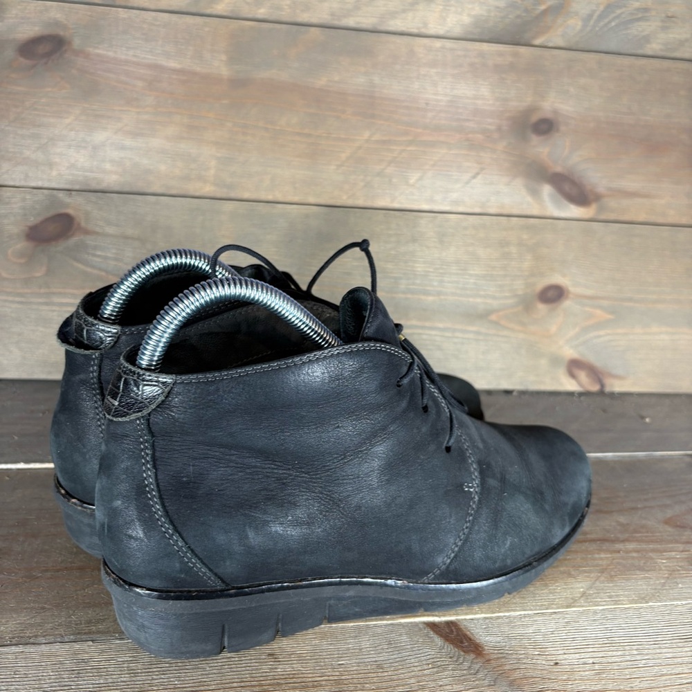 dansko joy womens size 38 shoes black leather comfort chukka boots - Picture 2 of 8